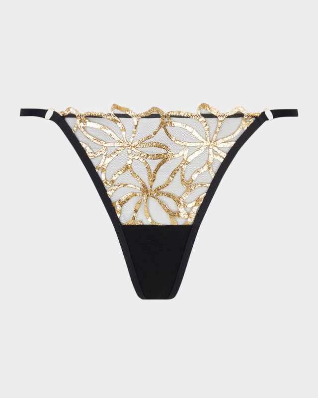 Eclats D'Or Embroidered Mesh Thon